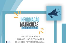 Comunicado – Inscrição para solicitação de matrícula como aluno especial 2026.1